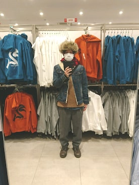 「ベレー帽推奨委員会」｜「アイテム（スラックス）」を使った、キヨキヨさん（メンズ・167cm）の冬コーディネート