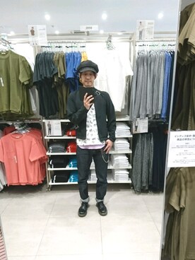 「ベレー帽推奨委員会」｜「アイテム（キャスケット）」を使った、キヨキヨさん（メンズ・167cm）の春コーディネート