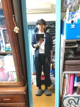 「ベレー帽推奨委員会」｜「アイテム（スラックス）」を使った、キヨキヨさん（メンズ・167cm）の春コーディネート