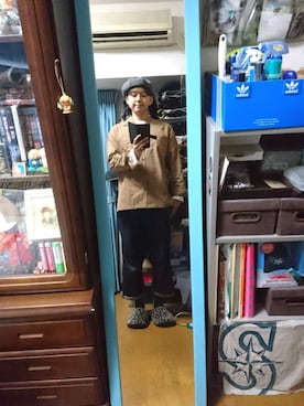 「CURRENT（カレント）のアイテム（ハンチング/ベレー帽）」を使った、キヨキヨさん（メンズ・167cm）の秋コーディネート