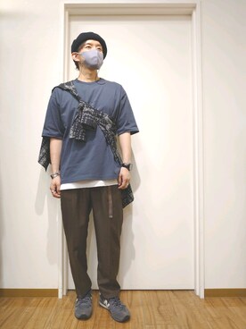 「Sens de vie（サンスドゥウ゛ィ）のアイテム」を使った、キヨキヨさん（メンズ・167cm）の夏コーディネート