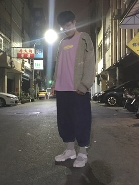 「plain-me（プレインミー）のアイテム（Tシャツ/カットソー）」を使った、juiceさん（メンズ・173cm）の春コーディネート