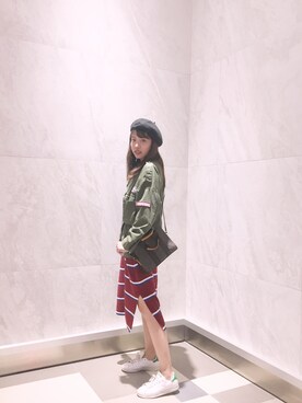 「MOUSSY（マウジー）のアイテム（ジャケット/アウター、グリーン系）」を使った、_FLORA_さん（レディース）の秋コーディネート