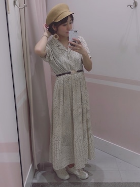 「へザー」｜「アイテム（キャスケット）」を使った、ariさん（レディース・158cm）の春コーディネート