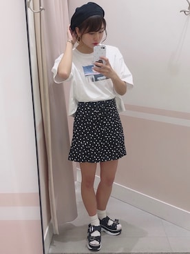「スポサン」｜「アイテム（ハンチング/ベレー帽）」を使った、ariさん（レディース・158cm）の夏コーディネート