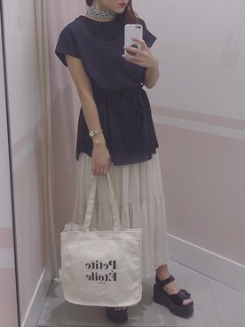 「へザー」｜「アイテム（トートバッグ）」を使った、ariさん（レディース・158cm）の夏コーディネート