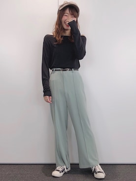 「へザー」｜「アイテム（キャスケット）」を使った、ariさん（レディース・158cm）の秋コーディネート