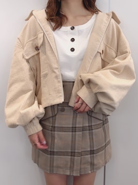 「へザー」｜「アイテム（ミリタリージャケット）」を使った、ariさん（レディース・158cm）の秋コーディネート