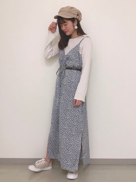 「へザー」｜「アイテム（キャスケット）」を使った、ariさん（レディース・158cm）の春コーディネート