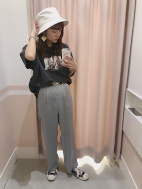 「へザー」｜「アイテム（スニーカー）」を使った、ariさん（レディース・158cm）の春コーディネート