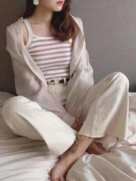 「へザー」｜「アイテム（アクセサリー）」を使った、ariさん（レディース・158cm）の春コーディネート