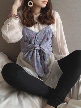 「おうちファッション」｜ariさん（レディース・158cm）の春コーディネート