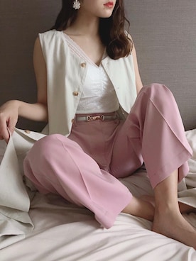 「へザー」｜「アイテム（アクセサリー）」を使った、ariさん（レディース・158cm）の春コーディネート
