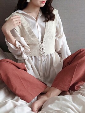 「へザー」｜「アイテム（アクセサリー）」を使った、ariさん（レディース・158cm）の春コーディネート