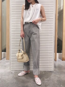 「へザー」｜「アイテム（その他シューズ）」を使った、ariさん（レディース・158cm）の夏コーディネート