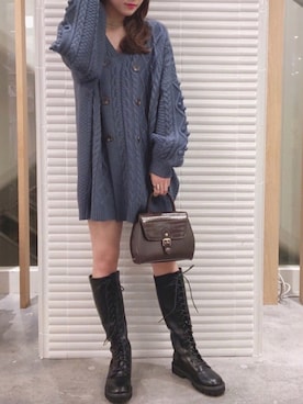 「へザー」｜「アイテム（アクセサリー）」を使った、ariさん（レディース・158cm）の秋コーディネート
