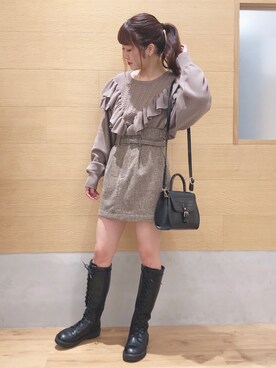 「へザー」｜「アイテム（ハンドバッグ）」を使った、ariさん（レディース・158cm）の秋コーディネート