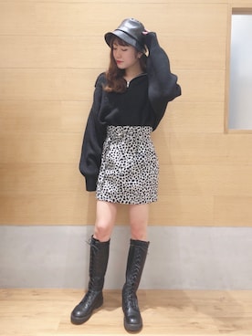 「へザー」｜「アイテム（帽子）」を使った、ariさん（レディース・158cm）の秋コーディネート