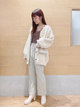 「へザー」｜「アイテム（スウェットパンツ）」を使った、ariさん（レディース・158cm）の冬コーディネート