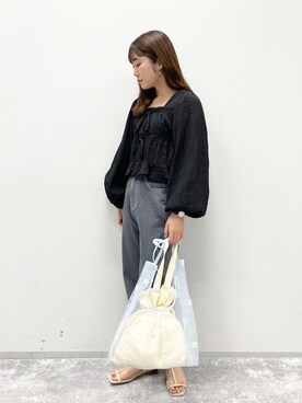 「へザー」｜「アイテム（トートバッグ）」を使った、ariさん（レディース・158cm）の春コーディネート