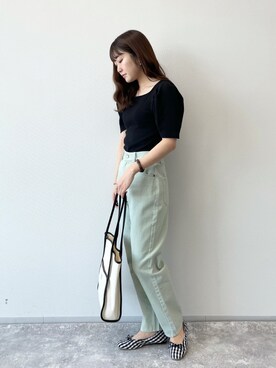 「へザー」｜「アイテム（バレエシューズ）」を使った、ariさん（レディース・158cm）の春コーディネート