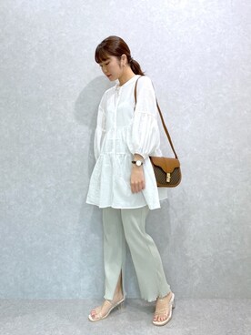 「へザー」｜「アイテム（スウェットパンツ）」を使った、ariさん（レディース・158cm）の春コーディネート
