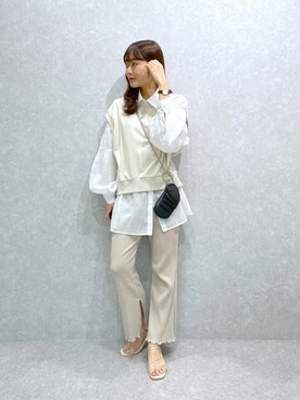 「へザー」｜「アイテム（スウェットパンツ）」を使った、ariさん（レディース・158cm）の春コーディネート