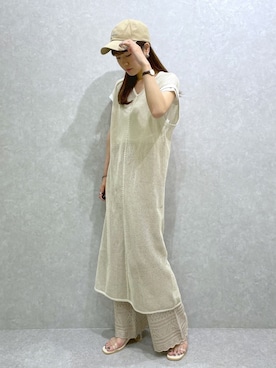 「へザー」｜「アイテム（帽子）」を使った、ariさん（レディース・158cm）の春コーディネート