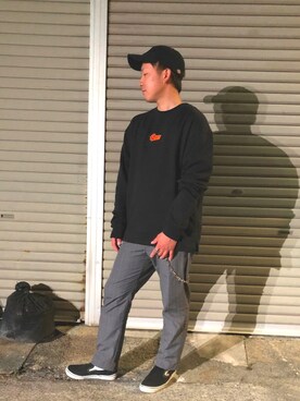 「グレンチェック」｜「アイテム（スリッポン）」を使った、Itsumi さん（メンズ・170cm）の春コーディネート