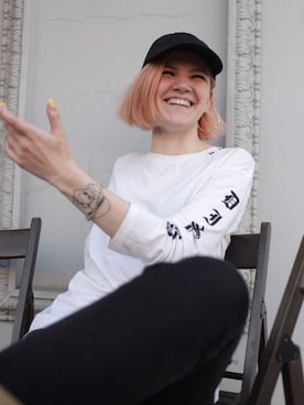 「stradivarius（ストラディバリウス）のアイテム（アクセサリー）」を使った、ラダさん（レディース・173cm）の秋コーディネート