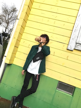 「UNIQLO（ユニクロ）のWOMEN ウルトラストレッチジーンズ（デニムパンツ）」を使った、ryu12074545さん（メンズ・180cm）の秋コーディネート