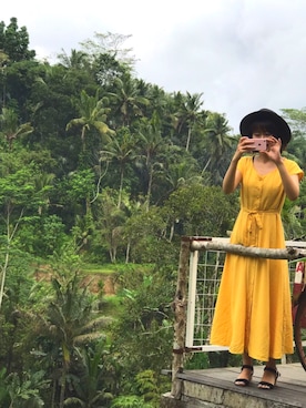 「travel」｜「アイテム（サンダル）」を使った、kimicoさん（レディース・163cm）の夏コーディネート