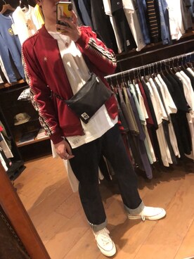 「MHL.」｜「アイテム（その他アウター）」を使った、みずさん（メンズ・173cm）の春コーディネート