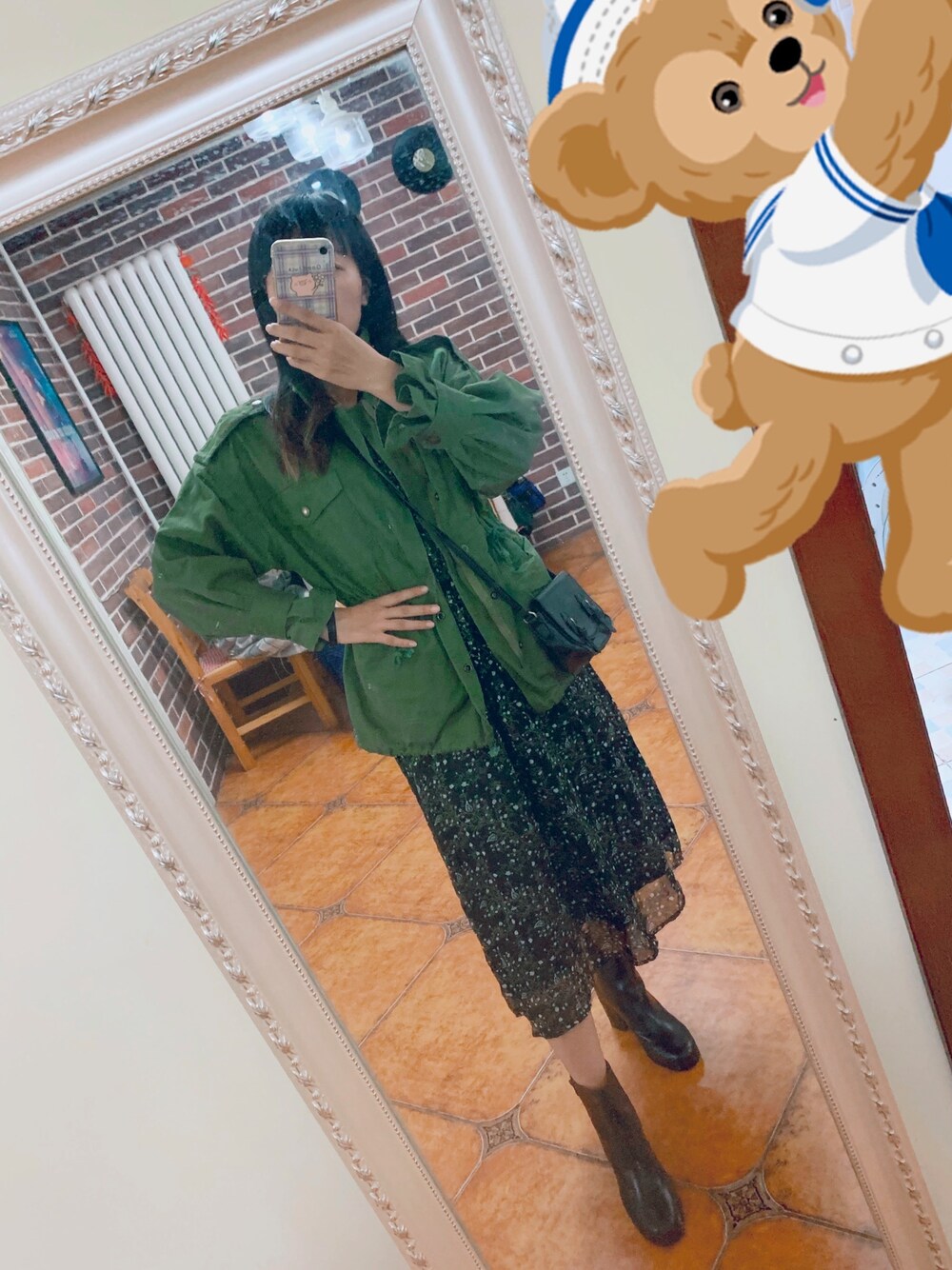 「无のアイテム（ワンピース、ブルー系）」を使った、百分之八十完美日子-さん（レディース・161cm）の秋コーディネートの1枚目の写真
