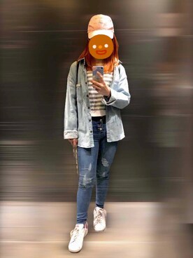 「PULL&BEAR（プルアンドベア）のアイテム（スラックス）」を使った、fatbeeeさん（レディース・153cm）の冬コーディネート