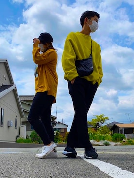 「乱痴気（ランチキ）のアイテム（パンツ）」を使った、Evi🐶❤さん（メンズ・178cm）の春コーディネート