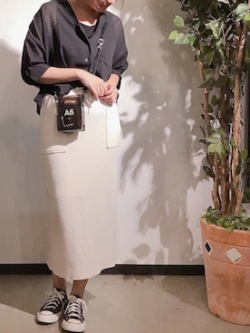 「ワッフル」｜「アイテム（スニーカー）」を使った、とぅーさん（レディース・169cm）の夏コーディネート