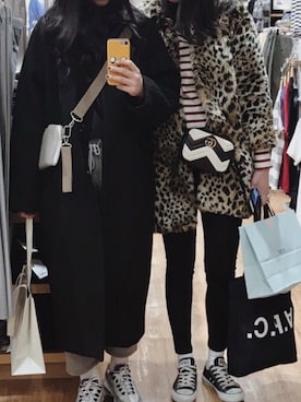 「Maison Kitsune（メゾンキツネ）のアイテム（その他アウター）」を使った、120303rさん（レディース・168cm）の冬コーディネート
