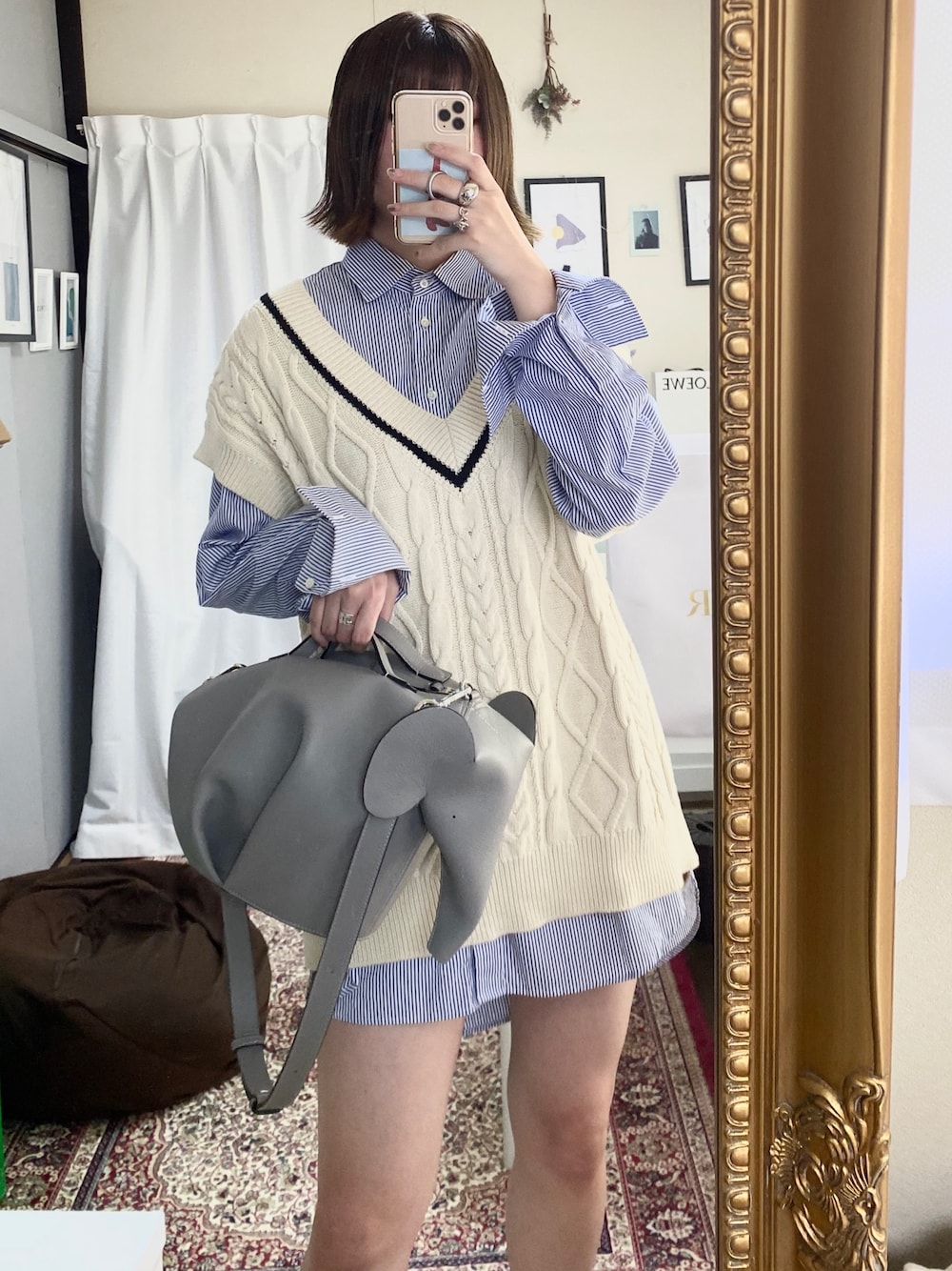 ＜6(ROKU)＞COTTON BD WIDE SHIRT/シャツ 6（ロク）の「＜6(ROKU)＞COTTON BD SHORT SLEEVE SHIRT/シャツ