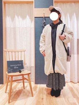 「キルティングバッグ」｜「アイテム（その他アウター）」を使った、m o eさん（レディース・152cm）の秋コーディネート