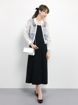 「eimy istoire（エイミーイストワール）のアイテム（ジャケット/アウター）」を使った、karinさん（レディース・166cm）の春コーディネート