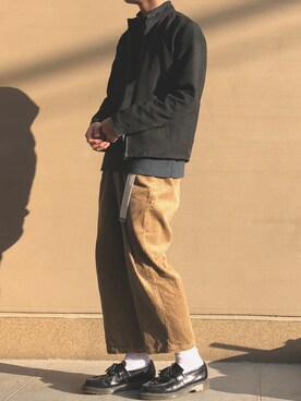 「オシャレパッソ」｜「アイテム（ブルゾン）」を使った、間井谷　勇生【大阪美容師】さん（メンズ・169cm）の秋コーディネート