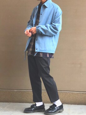 「RAGEBLUE（レイジブルー）のアイテム（その他アウター）」を使った、間井谷　勇生【大阪美容師】さん（メンズ・169cm）の秋コーディネート