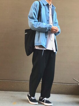 「RAGEBLUE（レイジブルー）のアイテム（その他アウター）」を使った、間井谷　勇生【大阪美容師】さん（メンズ・169cm）の秋コーディネート