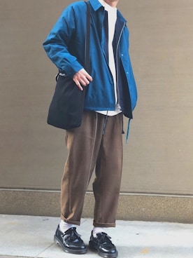 「RAGEBLUE（レイジブルー）のアイテム（その他アウター）」を使った、間井谷　勇生【大阪美容師】さん（メンズ・169cm）の冬コーディネート