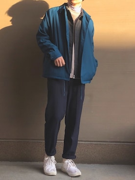 「RAGEBLUE（レイジブルー）のアイテム（その他アウター）」を使った、間井谷　勇生【大阪美容師】さん（メンズ・169cm）の冬コーディネート