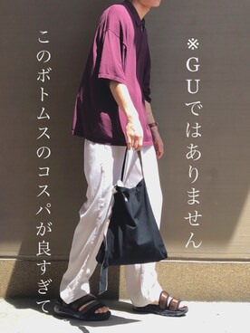 「Heather（ヘザー）のアイテム」を使った、間井谷　勇生【大阪美容師】さん（メンズ・169cm）の夏コーディネート