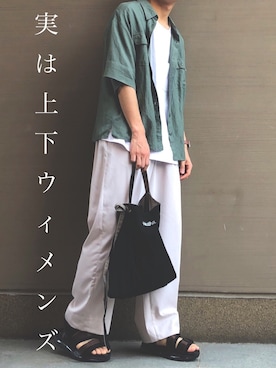 「Heather（ヘザー）のアイテム」を使った、間井谷　勇生【大阪美容師】さん（メンズ・169cm）の夏コーディネート