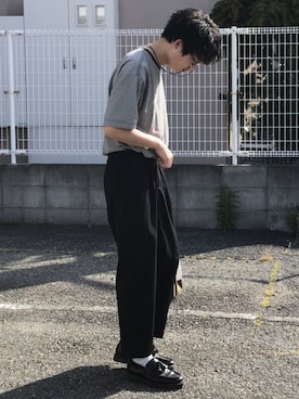 「モノートーン」｜間井谷　勇生【大阪美容師】さん（メンズ・169cm）の春コーディネート