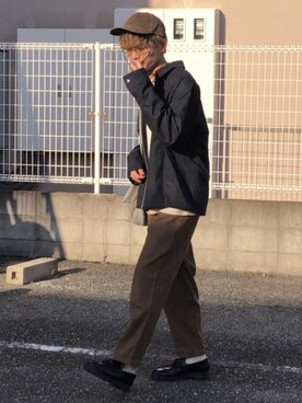 「Steven Alan（スティーブンアラン）のアイテム（キャップ）」を使った、間井谷　勇生【大阪美容師】さん（メンズ・169cm）の秋コーディネート